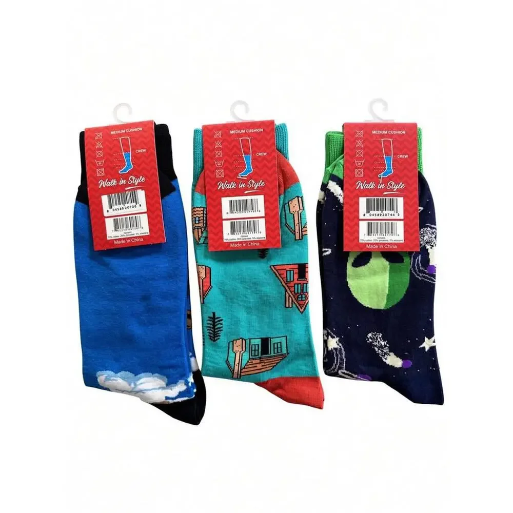 Sillies Crew Socks 3-Pack